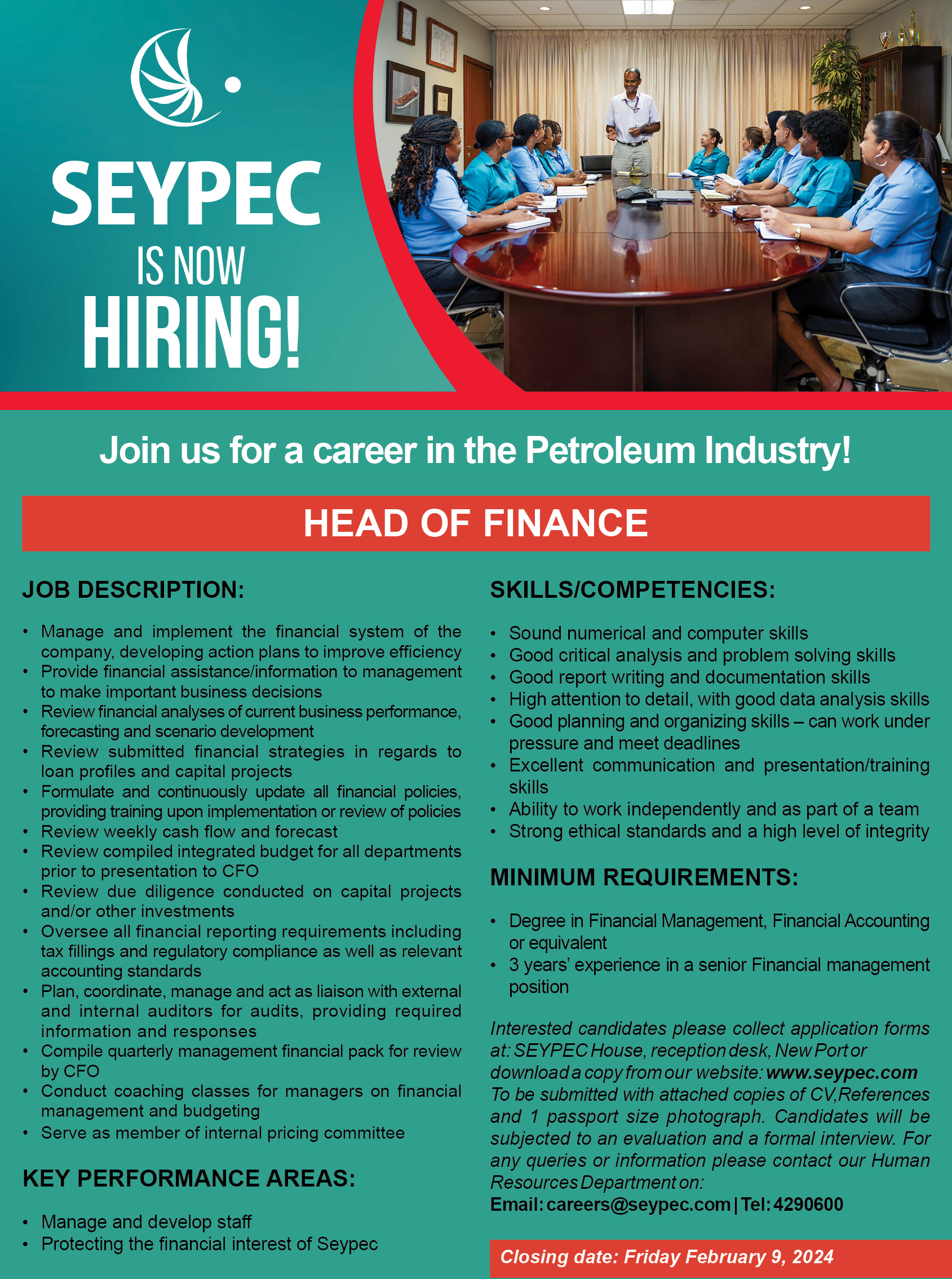 Head of finance