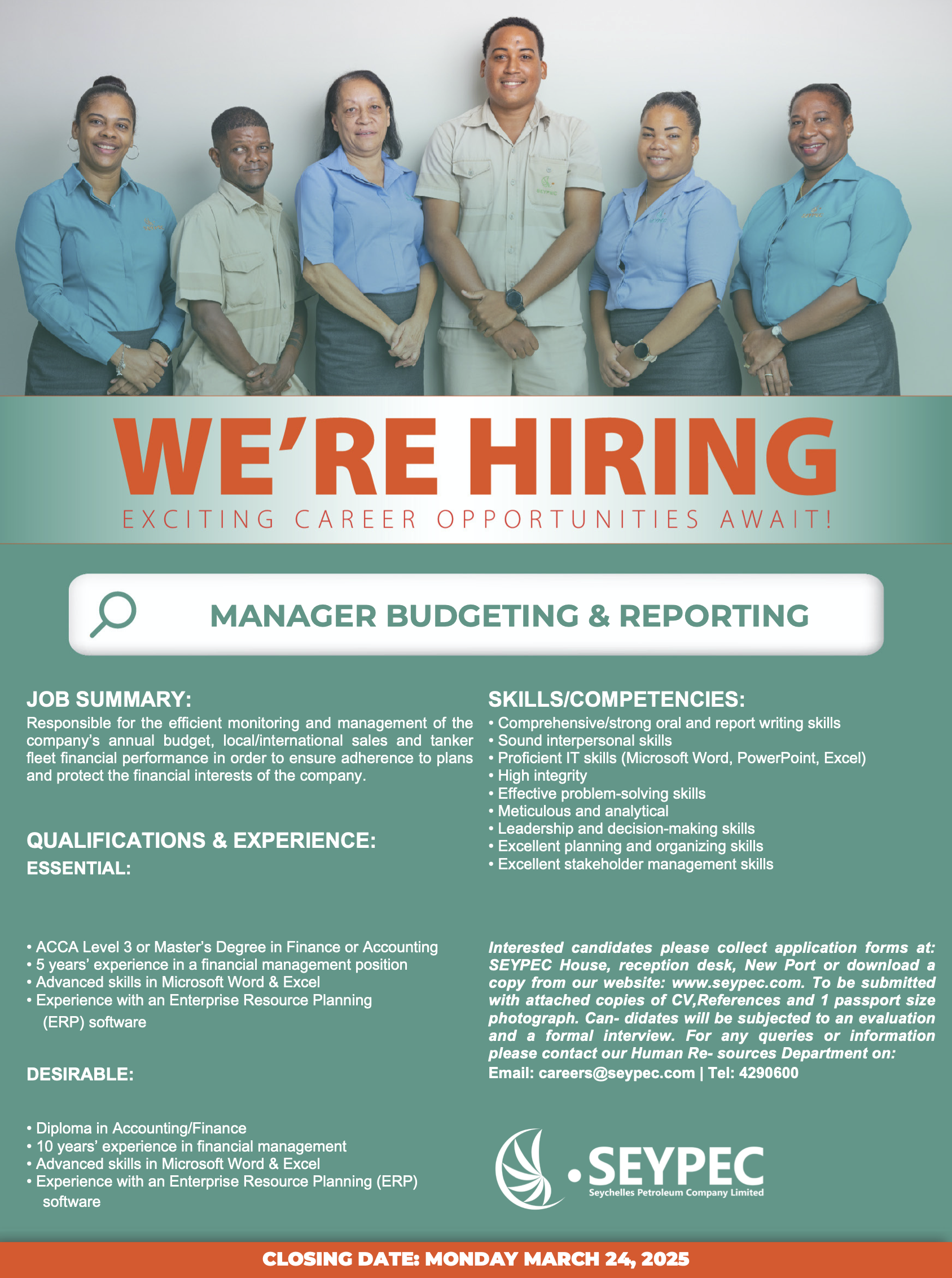 manager Budgeting & Reporting