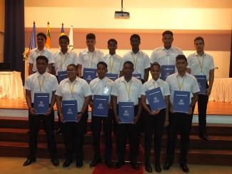 6th Cohort pf Seafarers receive their certificates at CINEC