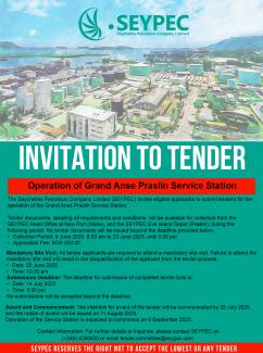 The Seychelles Petroleum Company Limited (SEYPEC) invites eligible applicants to submit tenders for the operation of the Grand Anse Praslin Service Station. 