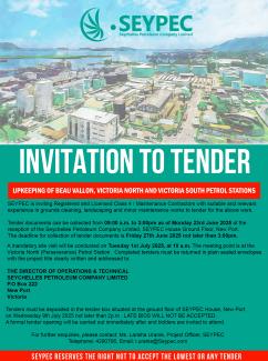 The Seychelles Petroleum Company Limited (SEYPEC) invites eligible applicants to submit tenders for the operation of the Grand Anse Praslin Service Station. 